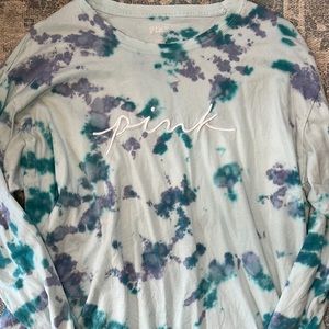 Tie- dyed long sleeve PINK shirt